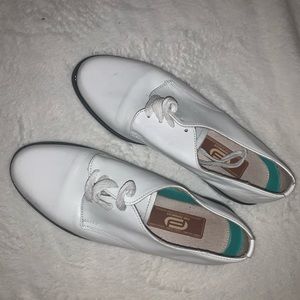 Real leather white loafers